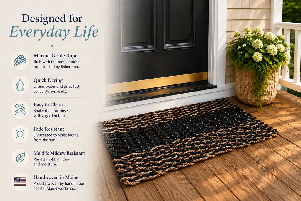 Solid Color Lobster Rope Doormat