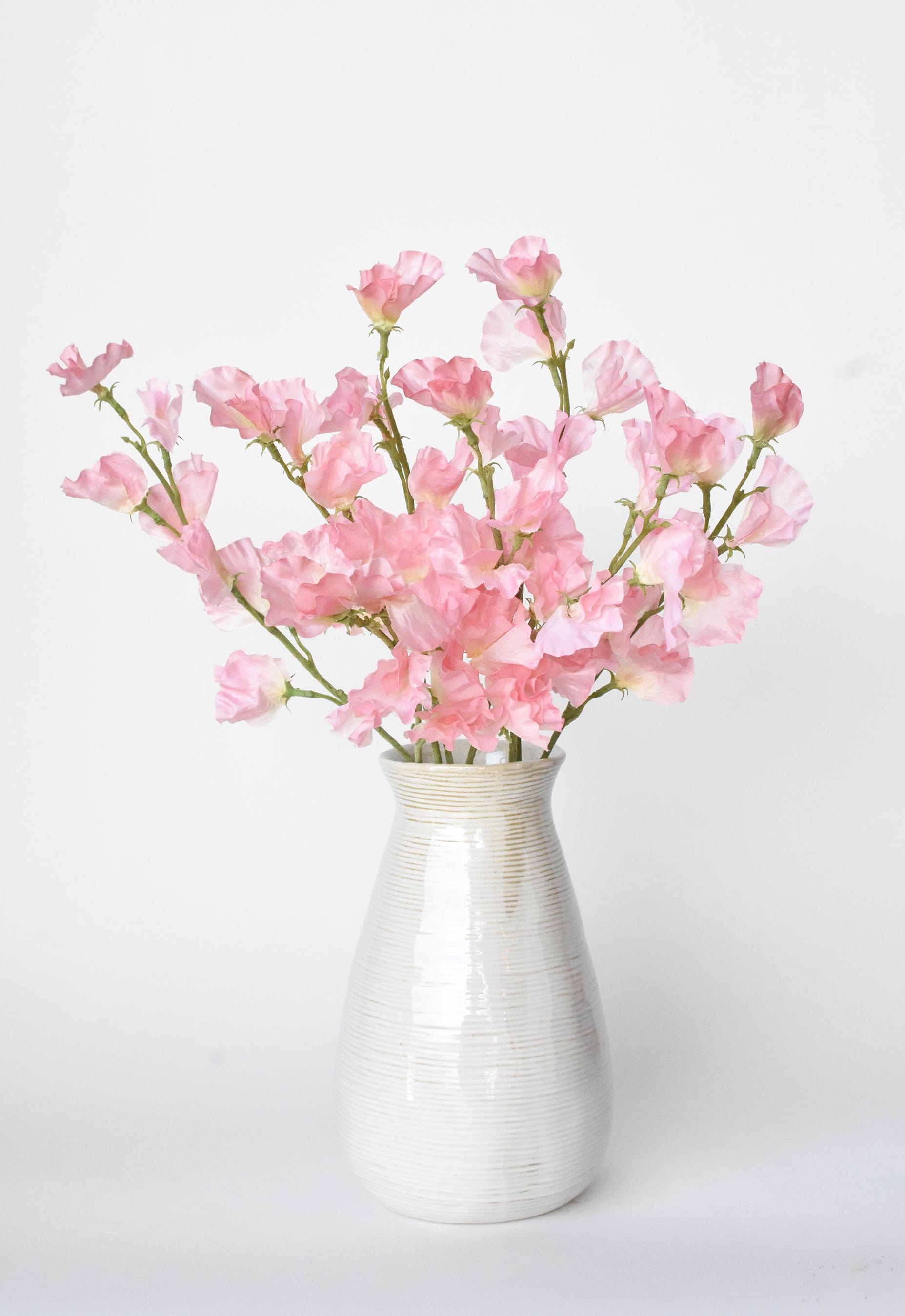 22" Faux Light Pink Sweet Pea Stem