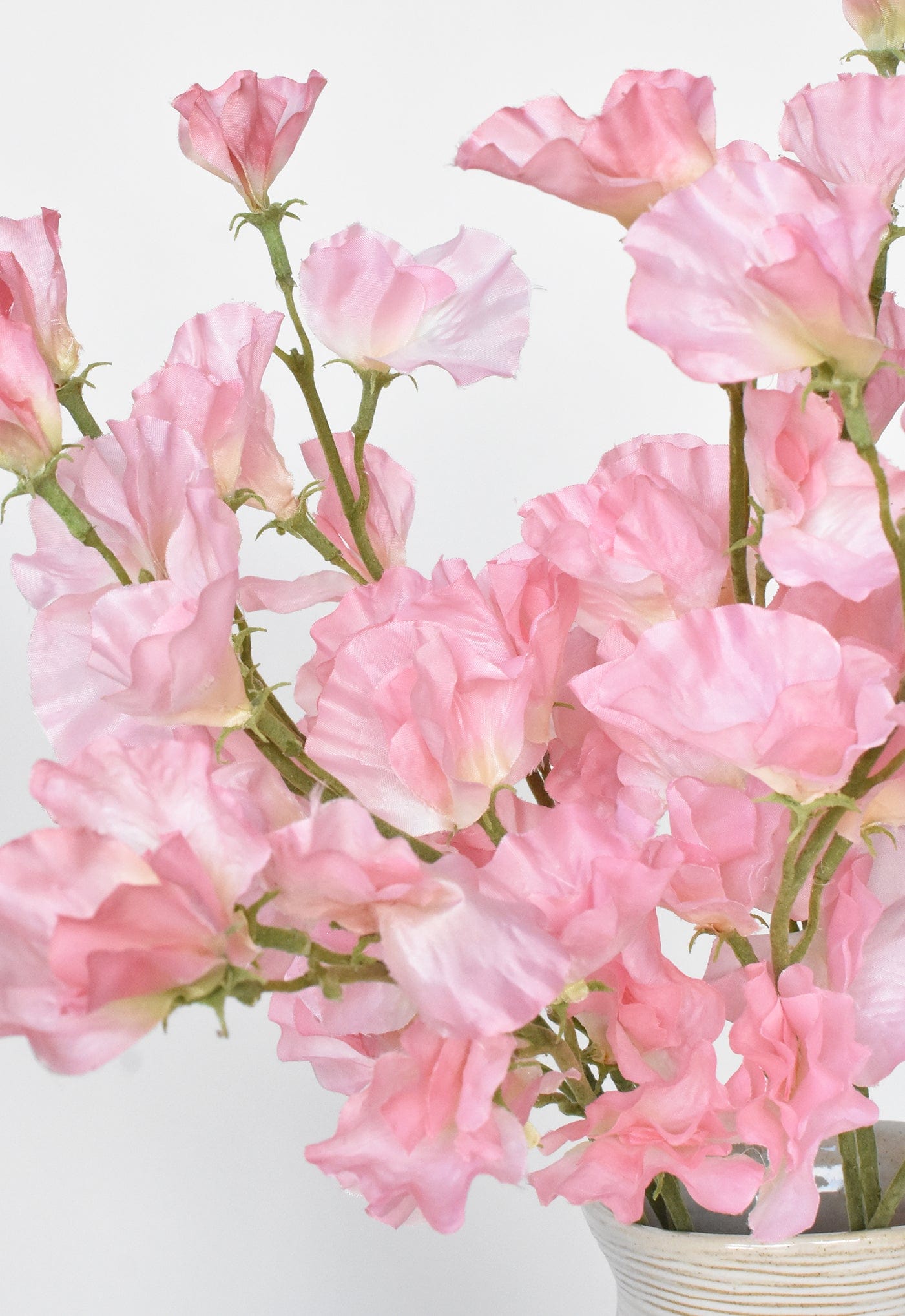 22" Faux Light Pink Sweet Pea Stem
