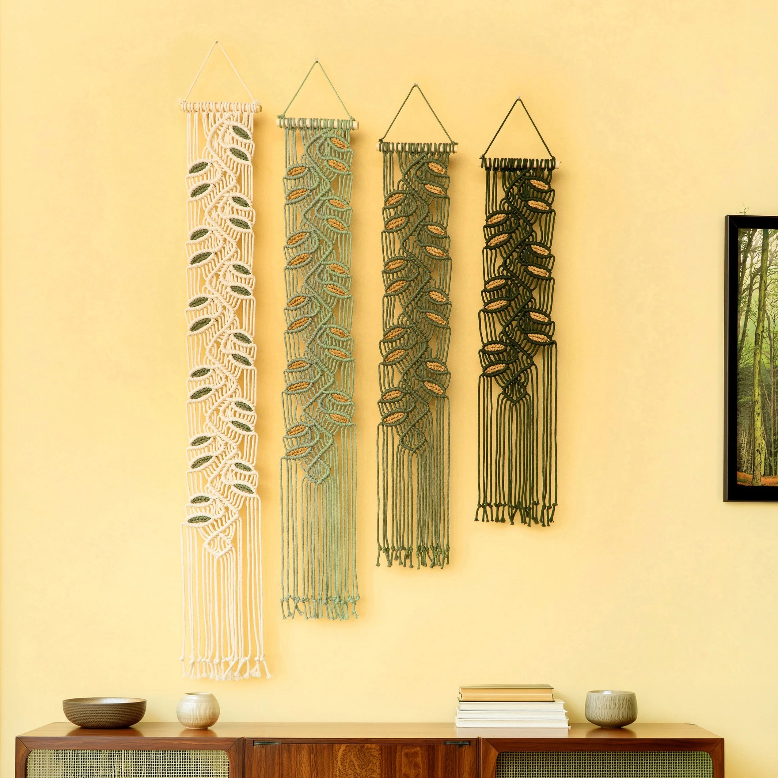 Vesta Green Macrame Wall Hangings
