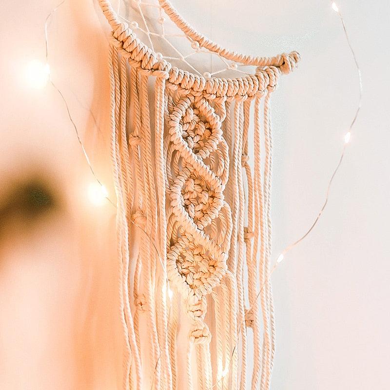 Home Aesthetic Room Decor Leaf Wall Hanging Dream Catcher Aesthetic Room Home Decor For Teenage Girl Dorm Room Decor Wedding Decorations Craft Gift With LED Light  Kid Room Decoration Living Room Wedding Party Wind Chimes