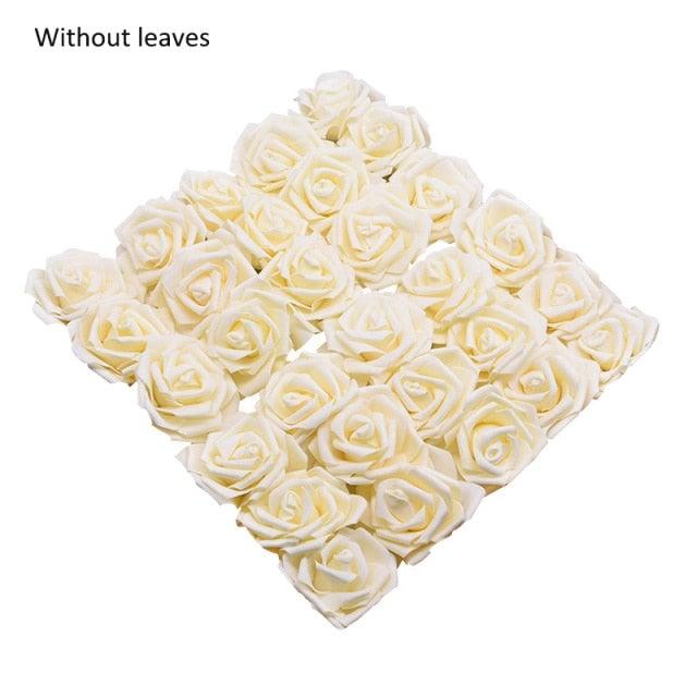 New Artificial 10/20/30 Heads 8cm PE Foam Rose Flowers Bride Bouquet Flower For Wedding Party Decorative Scrapbooking Flower Silk Roses for Wedding Centerpieces Bridal Show Bouquets Party Home Flowers Decoration